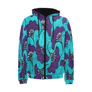 AFRIKAN FLORAL PADDED HOODIE JACKET