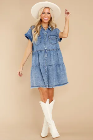 Back Road Drives Denim Dress