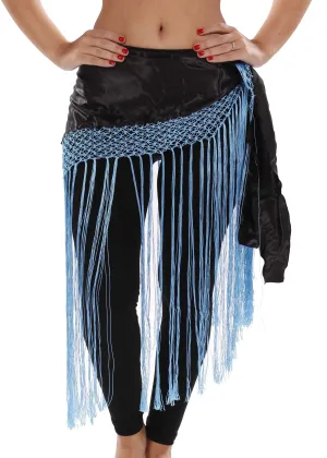 Belly Dance Satin Fringe Hip Scarf | SULTRY SATIN