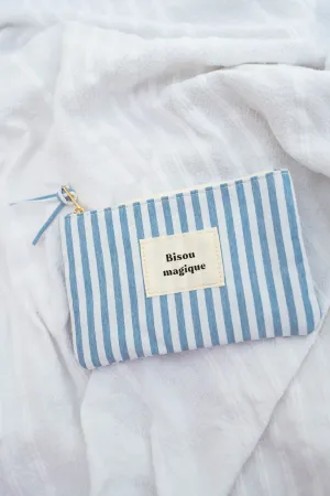 Blue Striped Malou Pouch