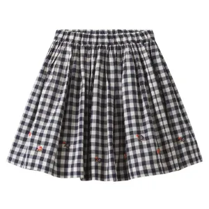 Checked cotton skirt