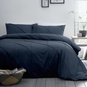 Dart Duvet Cover Set by Serene in Navy