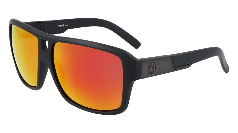 Dragon The Jam Sunglasses - Matte Black Lumalens Red Ion