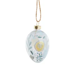 Feanne Glass Egg ORNAMENT H7 cm. light blue