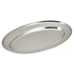 GenWare Stainless Steel Oval Flat 40.5cm/ 16" pack of 1