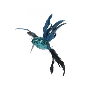 Hanging Decoration Bird Blue Sequins