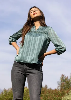 Jaycee Pleated Long Sleeve Top