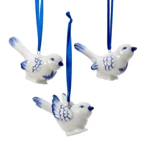 Kurt Adler Delft Blue Bird Ornament