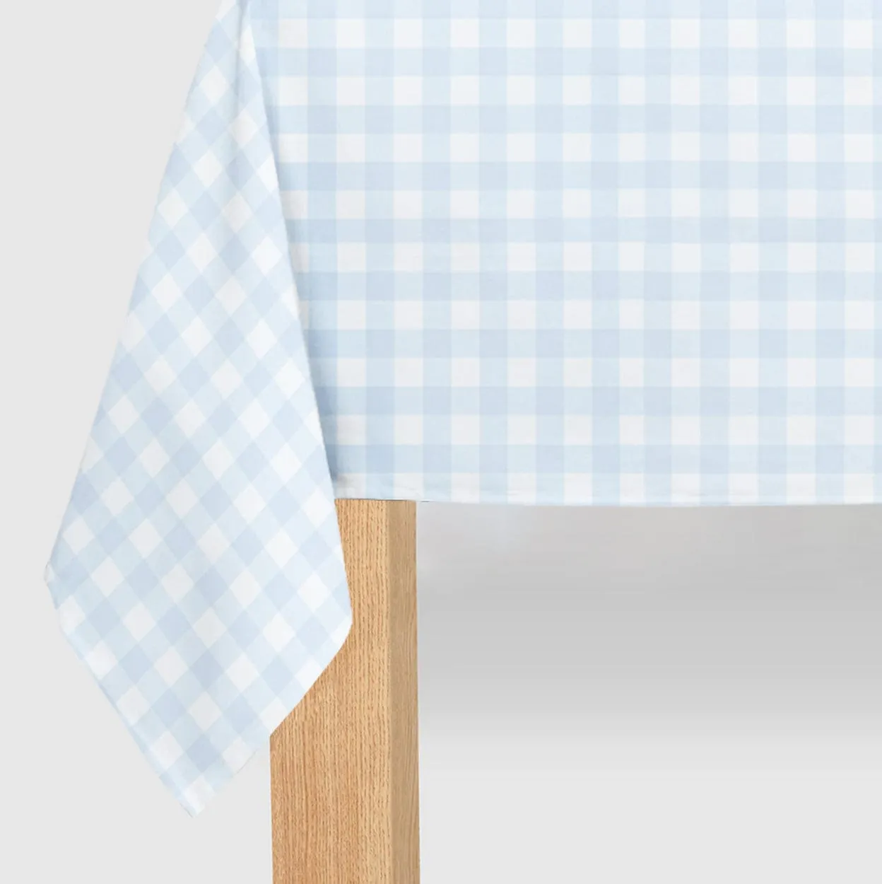 Light Blue Gingham Paper Tablecloth