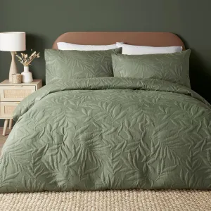 Luana Duvet Cover Set by Serene in Dark Green