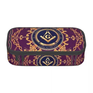 Master Mason Blue Lodge Office Tools Case - Purple Design