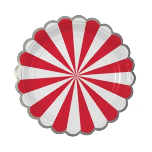 Meri Meri Red and White Striped - Small Paper Plates