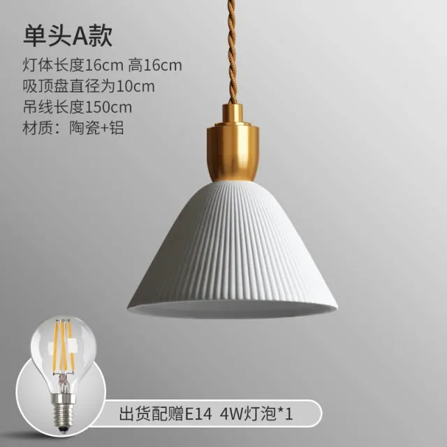 Nordic Style Modern Lighting Ceramic Pendant Light Fixture