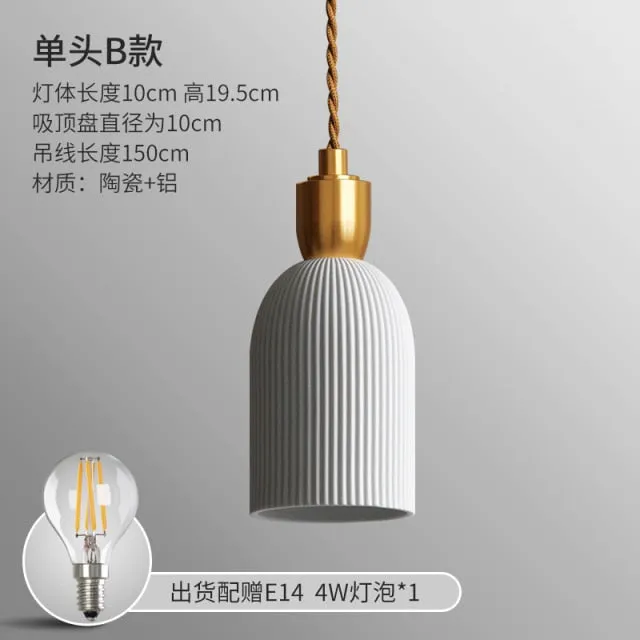 Nordic Style Modern Lighting Ceramic Pendant Light Fixture