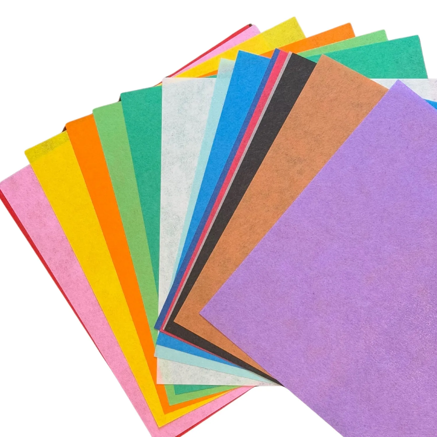 Pack 15 Sheets Plain Mixed Colours Japanese Origami Paper