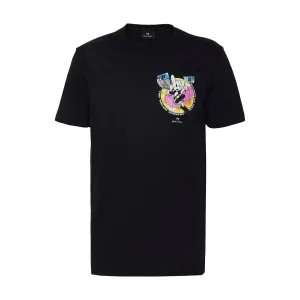 Paul Smith Mens Black Bunny Graphic Short Sleeve T-Shirt, Regular Fit