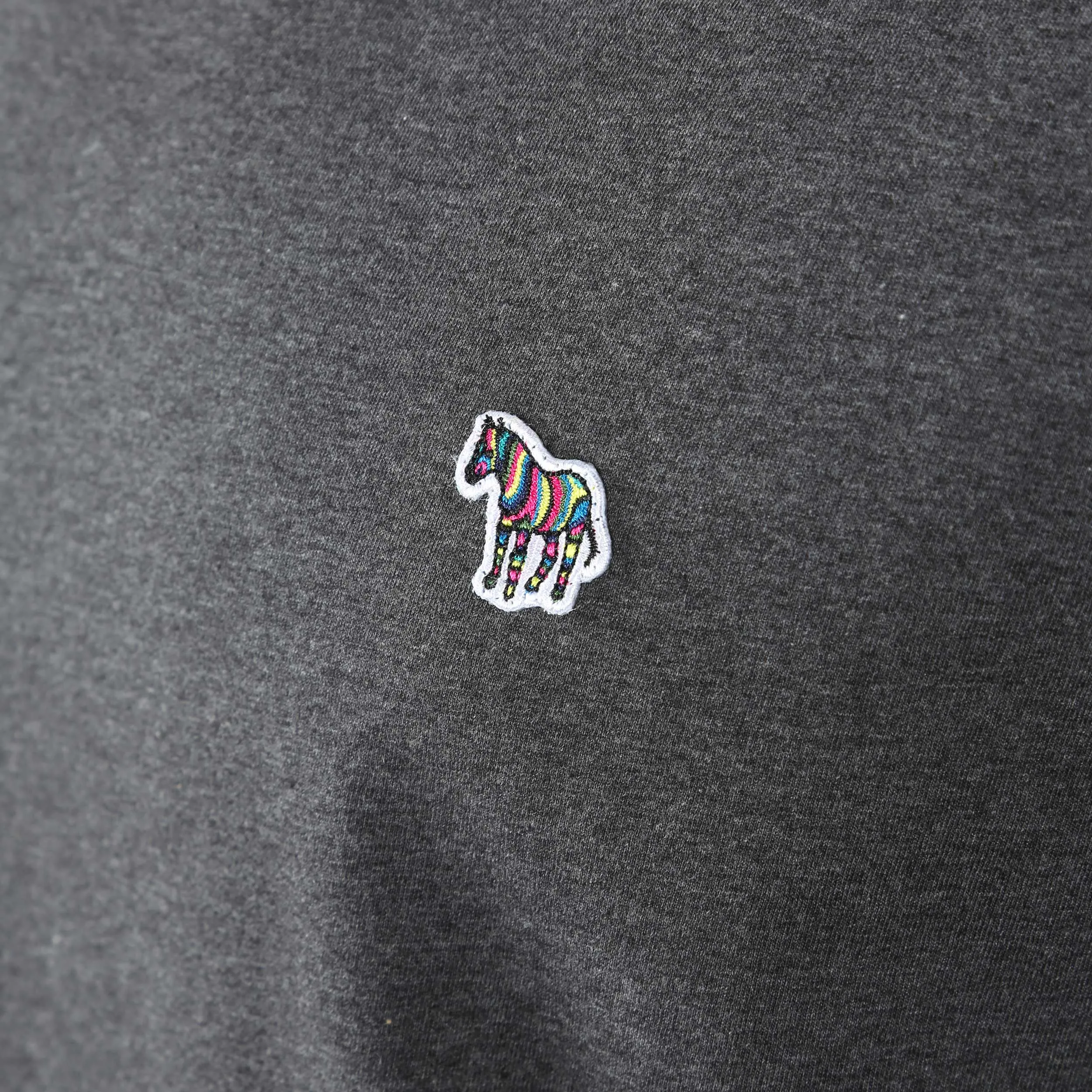 Paul Smith Zebra Badge T Shirt in Black Melange