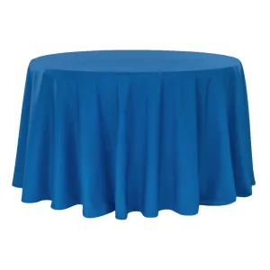 Polyester 108" Round Tablecloth - Royal Blue