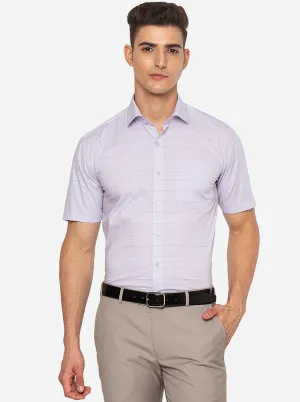 Purle & White Checked Regular Fit Formal Shirt | JadeBlue