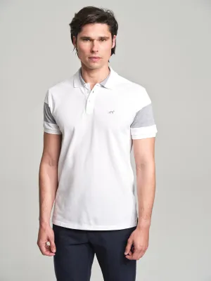 Sport sleeve stripe piquet polo shirt