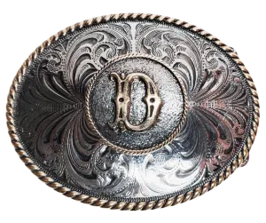 Western Initial Belt Buckle